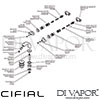 Cifial M3 Bidet Mixer Wall-Mounted Valves 3F Dimension