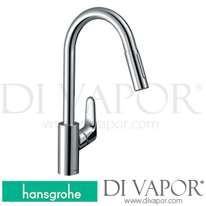 Hansgrohe 31815000 Focus M41 Single Lever Kitchen Mixer 240, Pull-Out Spray, 2Jet Spare Parts 11/18 - 07/19