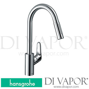 Hansgrohe 31863009 Focus M41 Single Lever Kitchen Mixer 240, 3 Ticks, Pull-Out Spray, 2Jet Spare Parts >04/20
