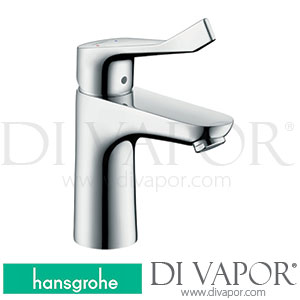 Hansgrohe 31911000 Focus Single Lever Basin Mixer 100 with Extra Long Handle 12,1 Cm and Pop-Up Waste Set 12/13 - 03/17 Spare Parts