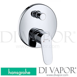 Hansgrohe 31946000 Focus Single Lever Bath Mixer for Concealed Installation with Integrated Security Combination According To En1717 for Ibox Universal 10/08 - 12/09 Spare Parts