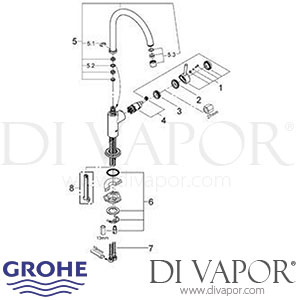 Grohe 32003 Atrio Single-Lever Sink Mixer (1/2 Inch) Tap Spare Parts
