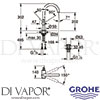 Grohe 32042003 Mixer Spare Diagram