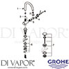 Grohe 32042003 Mixer Spare Tech Diagram