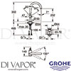 Grohe 32042DC3 Mixer Spare Diagram