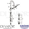 Grohe 32042DC3 Mixer Spare Tech Diagram