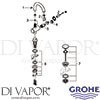 Grohe 32043003 Mixer Spare Tech Diagram