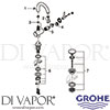 Grohe 32043AL3 Mixer Spare Tech Diagram