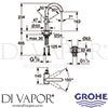 Grohe 32043DC3 Mixer Spare Diagram