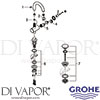 Grohe 32043DC3 Mixer Spare Tech Diagram