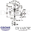 Grohe Atrio Single-Lever Bidet Mixer M-Size Dimensions