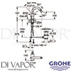 Grohe 32108AL3 Mixer Spare Diagram