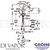 Grohe 32108DC3 Mixer Spare Diagram