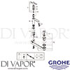 Grohe 32114DC1 Mixer Spare Tech Diagram