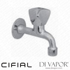 Cifial 32122CP-625 Oliva 1 1/2 Inch Red Handle Stop Valve with Aerator 100mm Spare Parts