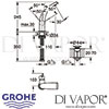 Grohe Ondus Single-Lever Basin Mixer L-Size Tap Dimensions