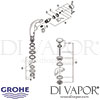 Grohe Ondus Single-Lever Basin Mixer L-Size Moon White Tap Spares