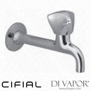 Cifial 32140CP-625 Oliva 1 1/2 Inch Red Handle Stop Valve with Aerator 150mm Spare Parts