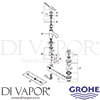Grohe 32144 Mixer Spare Tech Diagram