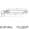 Cifial Infrared WM Electronic Washbasin Tap 9V 1F Dimensions