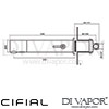 Cifial Electronic WM Infrared Washbasin Tap 9V 1F Dimensions