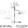 Cifial Infrared Electronic Washbasin Tap 9V 1F Dimensions