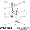 Cifial Infrared Electronic Washbasin Tap 9V 1F Dimension