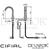 Cifial Proximity Electronic Proximity Sink Tap 6V 1F Dimensions