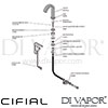Cifial Proximity Electronic Sink Tap 6V 1F Dimension