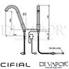 Cifial Proximity Electronic Proximity Sink Tap 6V 1F Dimensions