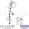 Grohe 32154002 Mixer Spare Diagram