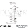 Cifial Style 25 Timed Tap 1F Dimension