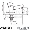 Cifial Techno 35 Non Concussive Basin Tap Dimensions