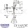 Grohe K7 Single-Lever Sink Mixer Dimensions