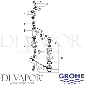 Grohe 32183 Veris Basin Mixer Spare Parts
