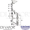 Grohe 32183 Mixer Spare Tech Diagram