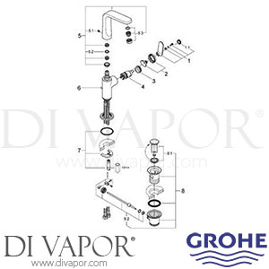 Grohe 32184 Veris Basin Mixer (1/2 Inch) Spare Parts