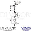 Grohe 32186 Mixer Spare Tech Diagram