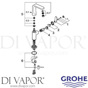 Grohe 32187 Veris Basin Mixer (1/2 Inch) Spare Parts