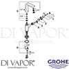 Grohe 32187 Mixer Spare Tech Diagram