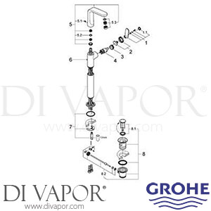 Grohe 32191 Veris Basin Mixer Tap Spare Parts