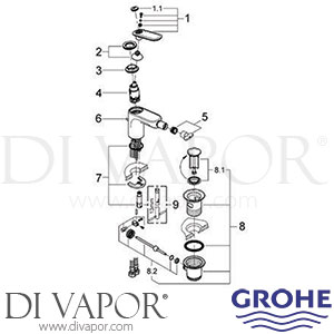 Grohe 32193 Veris Bidet Mixer Tap Spare Parts