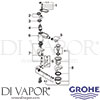 Grohe 32193 Mixer Spare Tech Diagram