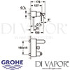 Grohe Veris Single-Lever Bath Shower Mixer Dimensions