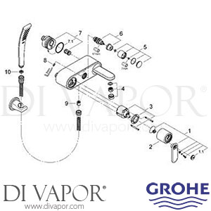Grohe 32196 Veris Single Lever Bath / Shower Mixer (1/2 Inch) Spare Parts
