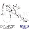 Grohe 32196 Mixer Spare Tech Diagram