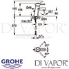 Grohe Concetto Single-Lever Basin Mixer S-Size Dimensions