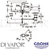 Grohe 32208001 Mixer Spare diagram