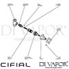 Cifial Hexa Service Frame Wall Stop Valve Dimension