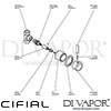 Cifial Techno 35 Wall Stop Valve Dimension